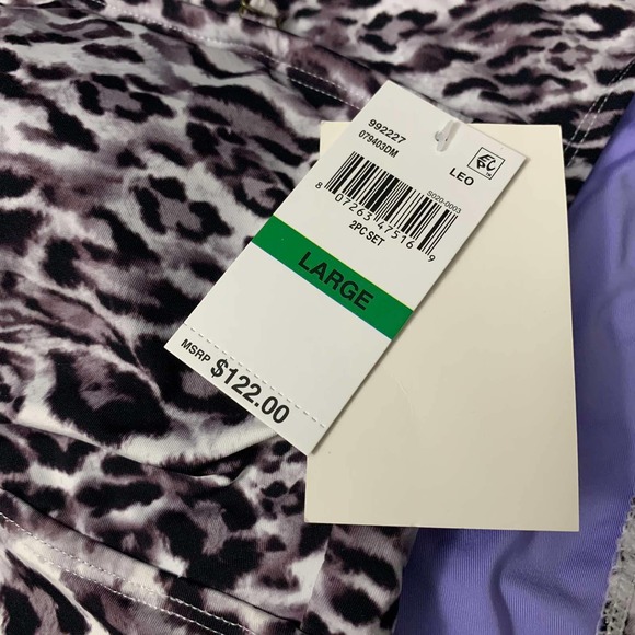NWT - Becca Leopard Animal Print Swimsuit Set (Size: L) - Picture 5 of 5